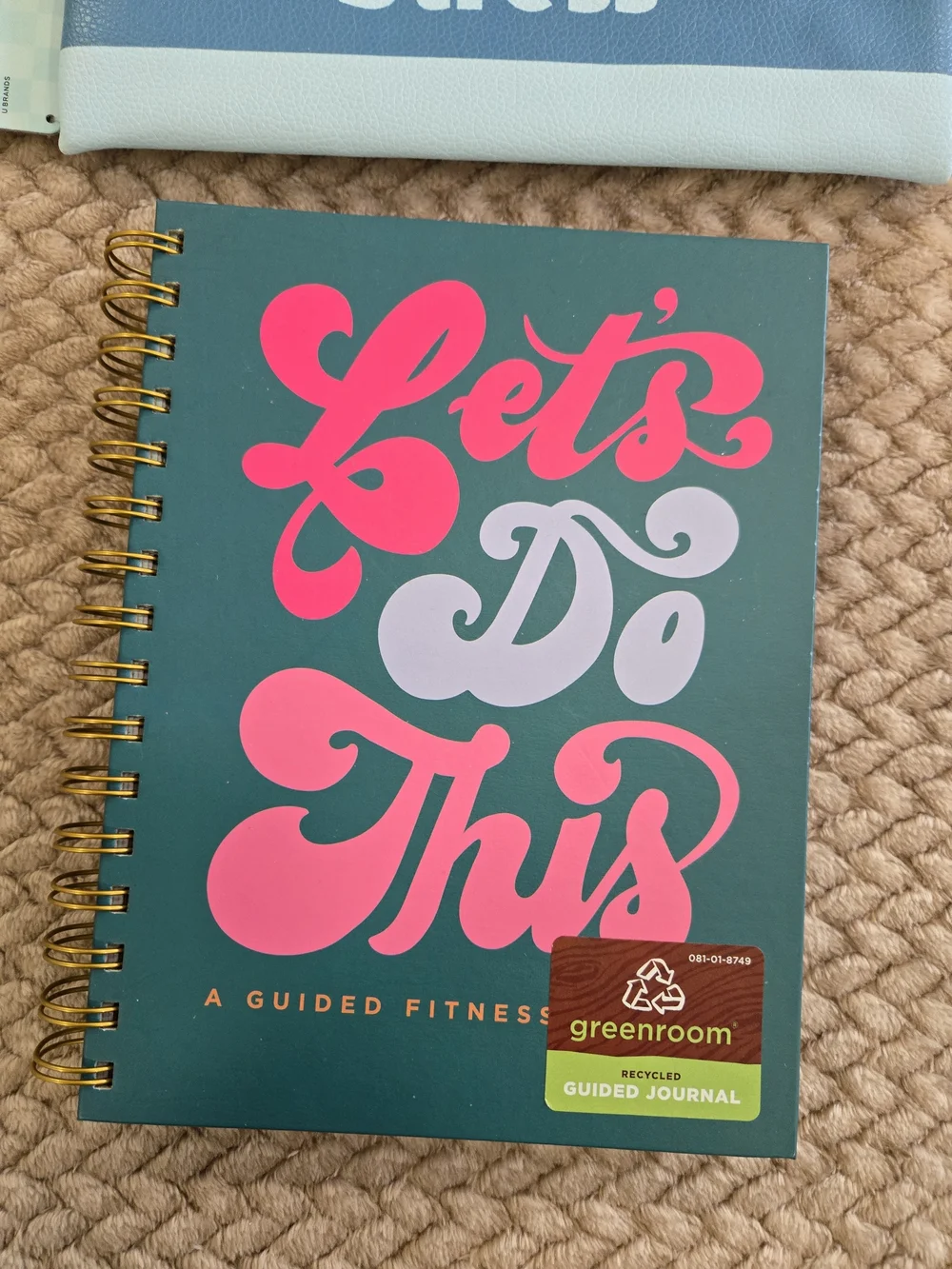 Greenroom Guided Fitness Journal + Not Today Stress Pencil Pouch NWT